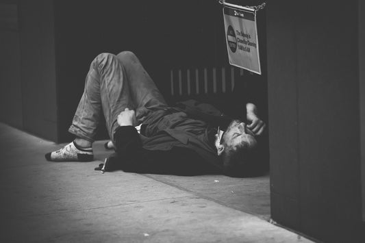 addict on side of street