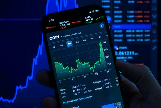 investing chart on phone