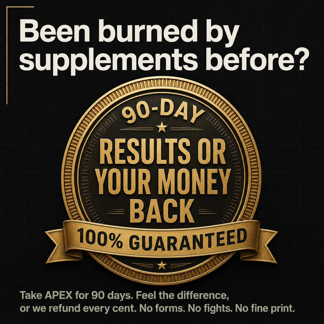 APEX natural testosterone booster 90-day money-back guarantee: take APEX for 90 days and feel the difference or get a full refund — no questions, no forms, no hassle. — image 14