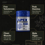APEX natural testosterone booster benefits: supports healthy free testosterone, peak stamina without mid-day crashes, lean muscle strength, and male vigor — 100% herbal supplement, 90 capsules, 30-day supply. — thumbnail 5