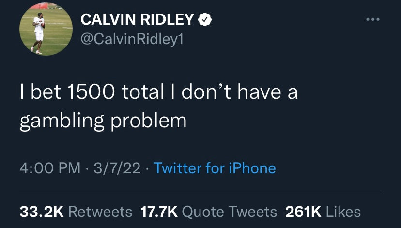 Calvin Ridley Sports Betting