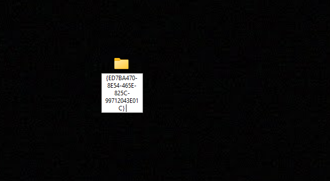 windows god mode rename folder