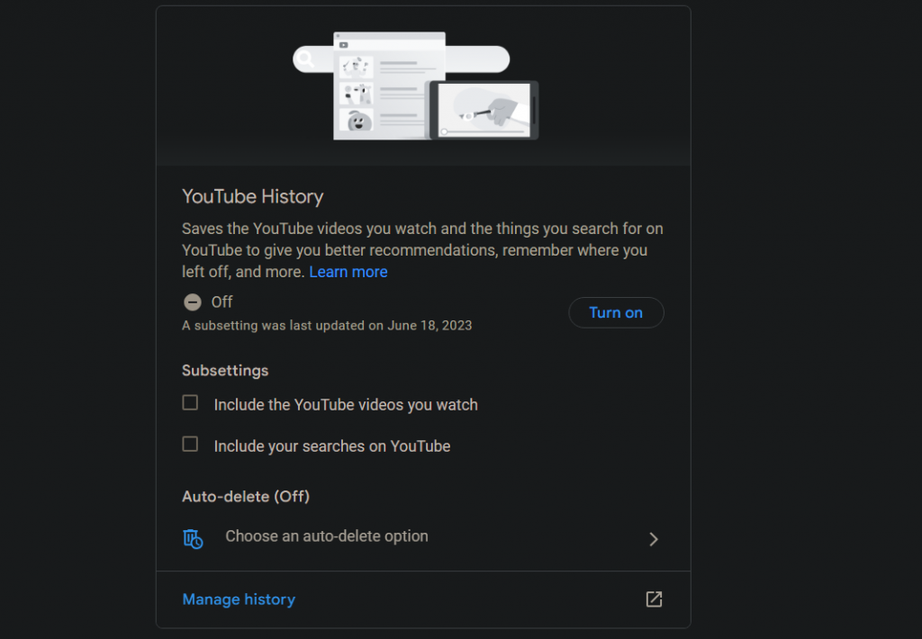 unnecessary Google settings YouTube